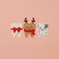 thumbnail image 1 of Cute Christmas Teeth Embroidered Design, Holiday Dentist Gift, Reindeer Bow Snowflake Tooth Crewneck, Dental Assistant, 1 of 5