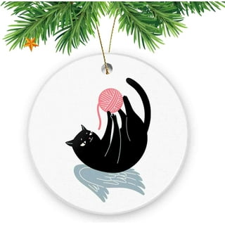 Retro Cat Angel cheapest Anamorphic Christmas Hanging Ornaments Set of Eight