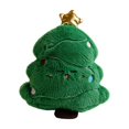 thumbnail image 1 of Cute Christmas Tree Plush Throw Pillow, Soft Mint Green Xmas Tree Shaped Decorative Cushion with Golden Star, Embroidered Face Accent Pillow for Sofa Couch Bedroom Christmas Home Decor, 1 of 7
