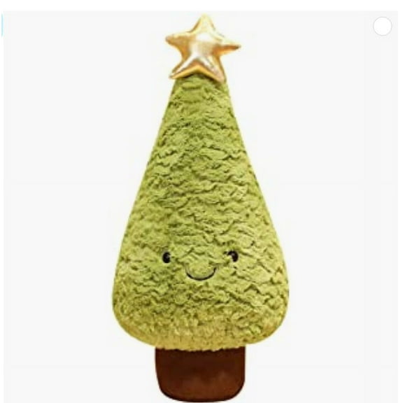 Cute Christmas Tree Stuffed Animal Plush Pillow Super Soft Toy Hugging Doll Kawaii Plushies for Friend Plushie Cuddle Pillow Home Sofa Party Decor Funny Birthday Gifts for Room Kids Girls Boys 19.6in