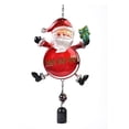 thumbnail image 1 of Cute Christmas Wind Chimes Wrought Iron Hang Pendant DIY Metal Bells Craft Santa Claus Elk Reindeer Old Man Shape Ornaments Window Display Present Decor, 1 of 13