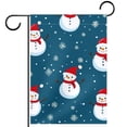 thumbnail image 1 of Cute Christmas Winter Snowman and Snowflakes Decorative Garden Flag for All Seasons, 12 x 18 Inch Small Vertical Double Sided Outside Decoration for Yard Farmhouse, 1 of 6