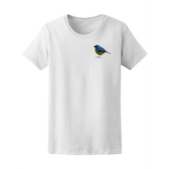 Cute Chubby Blue Bird T-Shirt Women -Image by Shutterstock, Female Medium