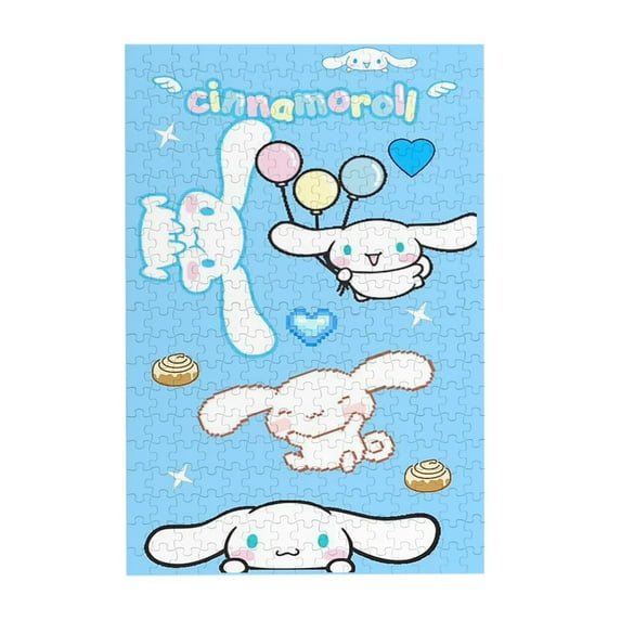 Cute Cinnamoroll 300 Piece Jigsaw Puzzle For Families Challenging Picture Puzzles Game For Gift Art Home Decor
