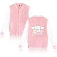 Cute Cinnamoroll Bomber Jacket Women Men Autumn Baseball Jacket Coat