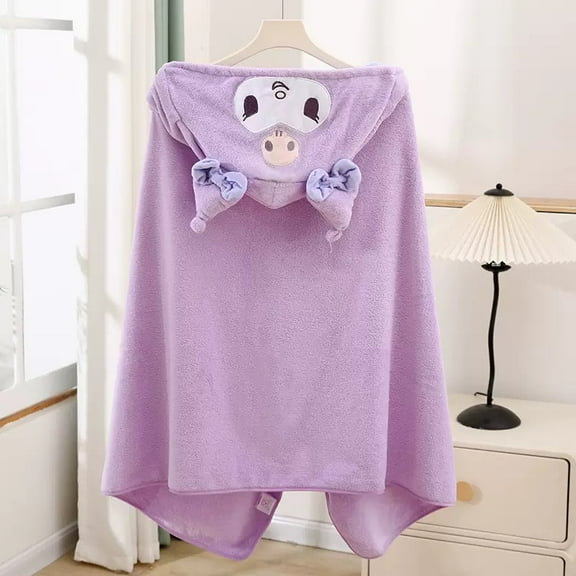 Cute Cinnamoroll Kuromi Hooded Cape Cloak Wearable Blanket Hoodie Winter Warm Shawl Mantle Flannel Pajamas