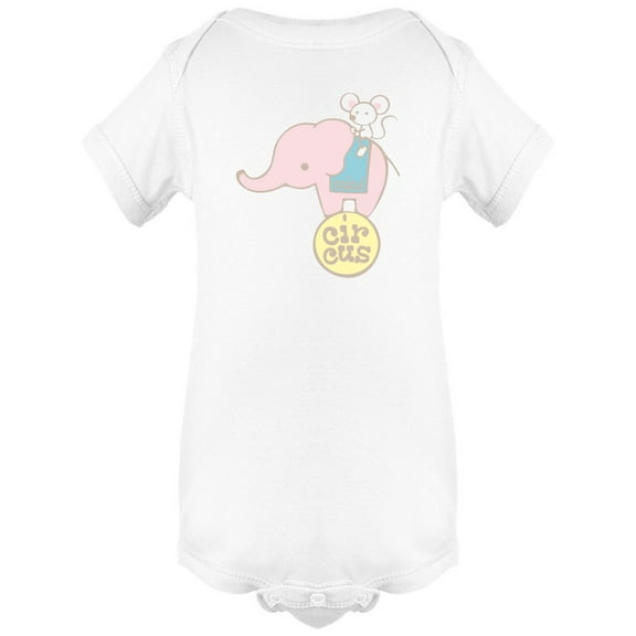 Cute Circus Elephant Doodle Bodysuit Infant -Image by Shutterstock,  Newborn