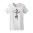 thumbnail image 1 of Cute Circus Girl On Stilts T-Shirt Women -Image by Shutterstock, Female x-Large, 1 of 2
