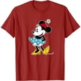thumbnail image 1 of Cute Classic Minnie Mouse Flower Hat DTG Print Unisex T-Shirt,Cardinal Red Color,Size YM, 1 of 5