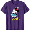 thumbnail image 1 of Cute Classic Minnie Mouse Flower Hat DTG Print Unisex T-Shirt,Purple Color,Size 2T, 1 of 5