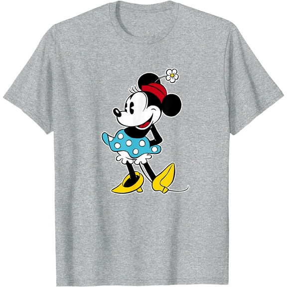 Cute Classic Minnie Mouse Flower Hat DTG Print Unisex T-Shirt