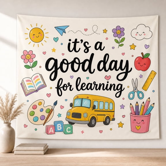 Cute Classroom Tapestry Wall Decor for Reading Corner | Teacher School Banner