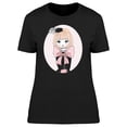 thumbnail image 1 of Cute Classy French Girl T-Shirt Women -Image by Shutterstock, Female Large, 1 of 2