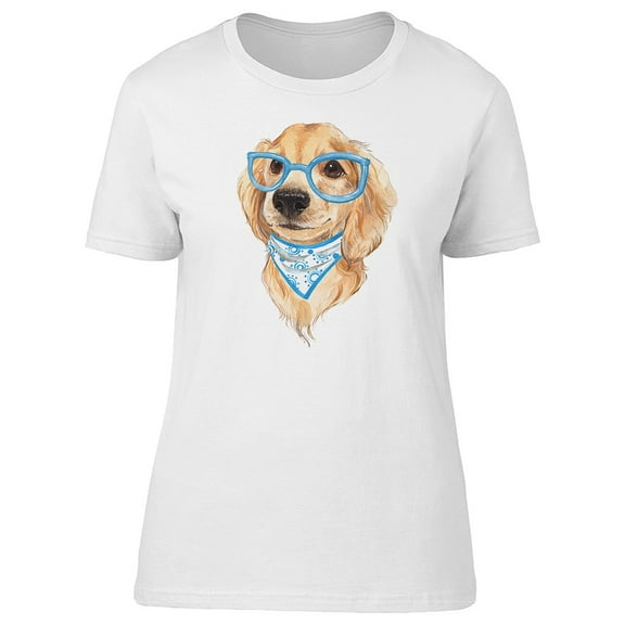 Cute Classy Golden Retriever Dog T-Shirt Women -Image by Shutterstock, Female Small