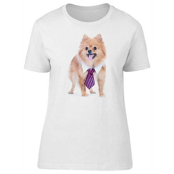 Cute Classy Pomeranian Dog T-Shirt Women -Image by Shutterstock, Female Small