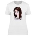 thumbnail image 1 of Cute Classy Watercolor Girl T-Shirt Women -Image by Shutterstock, Female Small, 1 of 2