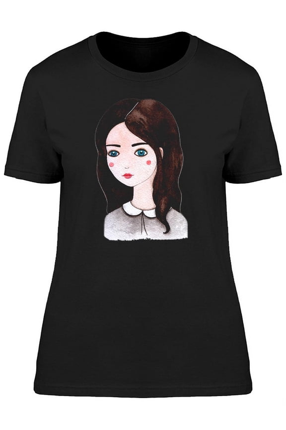 Cute Classy Watercolor Girl T-Shirt Women -Image by Shutterstock, Female x-Large