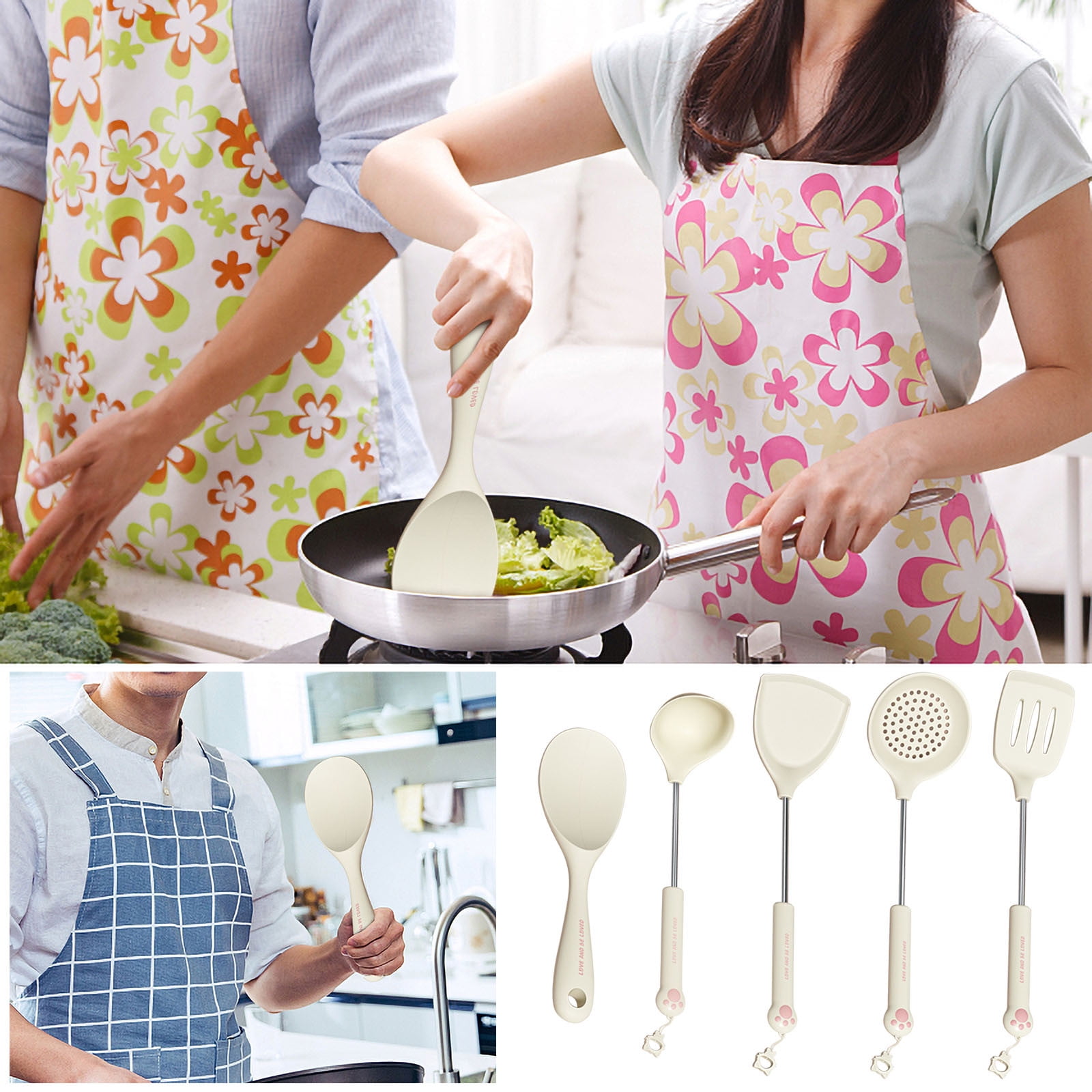 Cute Claws Cute Silicone Kitchen Stir-fry Spoon Spatula Slotted Spoon ...
