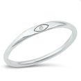 thumbnail image 1 of Cute Clear Cubic Zirconia Eye Ring .925 Sterling Silver Stacking Band White Jewelry Female Size 10, 1 of 4