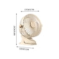 thumbnail image 1 of Cute Clip-On Plug-In Fan - USB Powered 3 Speed Mini Fan with Bear Ear Design, 360° Adjustable Clip Fan for Desk & Office, 1 of 7