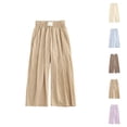 thumbnail image 1 of Cute Clothes for Teen Girls Pants for Girls Girls Casual Pants Wide Leg Palazzo Boho Summer Trousers For Toddler Kids Youth Comfortable Elastic Waist Lightweight Breathable, 1 of 7