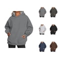 thumbnail image 1 of Cute Clothes Women's Solid Color Sweatshirt Women's Casual Casual Casual Loose Long Sleeve Sleeve Sleeve Pocket Hoodie, 1 of 5