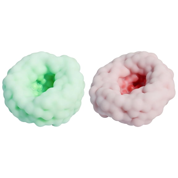 Cute Cloud Donut Stress Fidget Ball, Funny Moldable Soft Squishy Sensory Calming Accessory, Soft Stretchy Durable Design for Tension Relief Gift(2Pcs)