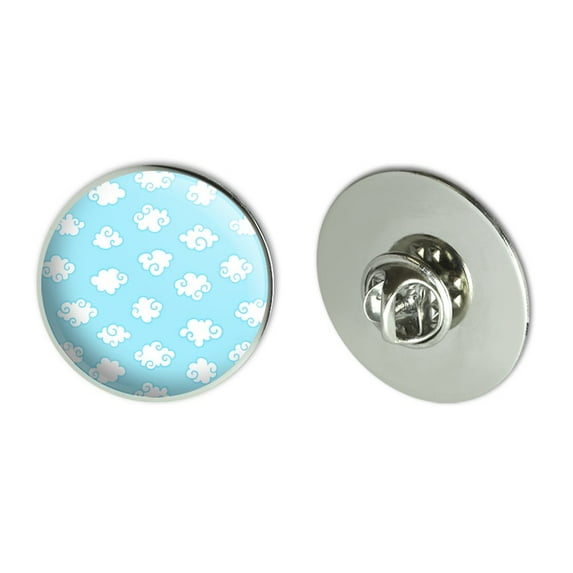 Cute Cloud Pattern Metal 1.1" Tie Tack Hat Lapel Pin Pinback