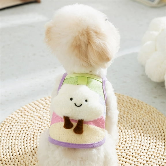 Cute Cloud Princess Small Dog Dress Spring Summer Dog Dresses Girls Puppy Lightweight Pet Vest Skirt,M