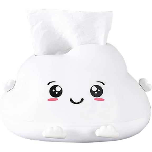 Cute Cloud Shape Tissue Box Cover,Cartoon Drawer Paper Storage,Unique Shaped Tissue Box, Facial Tissue Dispenser For Living Room,Tables
