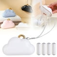 thumbnail image 1 of Cute Cloud-Shaped Mini Travel Lint Roller, Portable Tool with Washable Reusable Core and 120 Sheets Of Disposable Sticky Paper, Small Lint Roller for Removing Clothes Hairballs & Pet Hair, 1 of 9