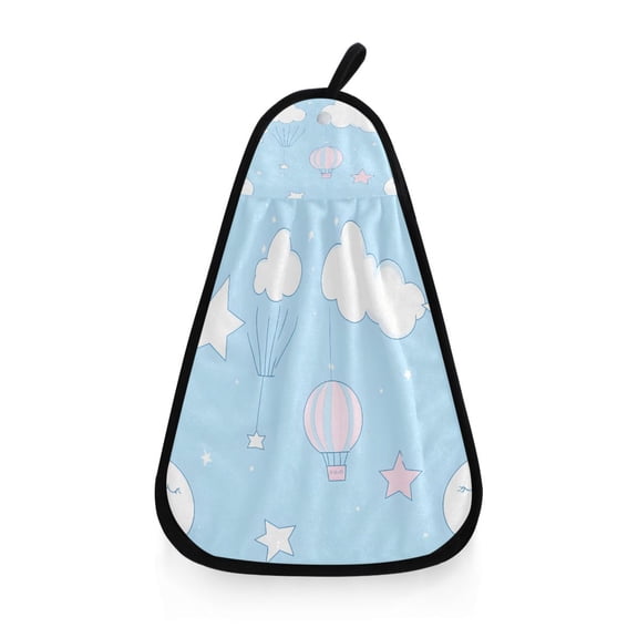 Cute Cloud and Sky Hanging Towel Hand Towel 16.53x12.20in Quick-Drying for Kitchen and Bathroom Use