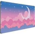 thumbnail image 1 of Cute Clouds Desk Mat Kawaii Desk Pad Gaming Mouse Pad Large Blue Sky Deskmat XXL Mousepad, Pink Purple Keyboard Mouse Mat Computer Mat for Desk, Kawaii Desk Decor for Women Girls 31.5X15.7 in, 1 of 6
