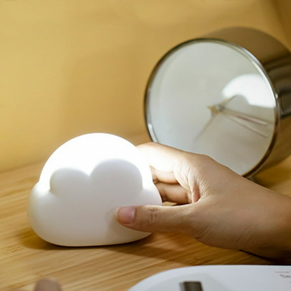 Cute Clouds Night Light for Kids | Portable Dimmable Nursery Light with 2 Colors & 4 Brightness Levels | Rechargeable Led Baby Night Lamp for Bedroom & Nursery