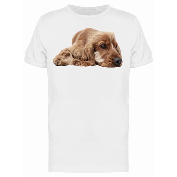 Cute Cocker Laying T-Shirt Men -Image by Shutterstock, Male 3X-Large