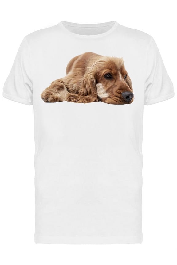 Cute Cocker Laying T-Shirt Men -Image by Shutterstock, Male Large