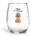 thumbnail image 1 of Cute Cocker Spaniel Loves Dad Happy Father's Day 15oz Stemless Wine Glass Mug Cockers Dog Lover Gifts Wine Glasses Cup - 12008, 1 of 5