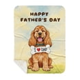 thumbnail image 1 of Cute Cocker Spaniel Loves Dad Happy Father's Day Cozy Sherpa Blanket Cockers Dog Lover Gifts Warm Soft Throw Blanket - 12008, 1 of 5