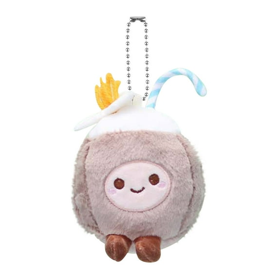 Cute Coconut Shaped Plush Doll Keychain, Super Soft Stuffed Plush Toy For All Ages, Ideal Gift And Decorative Ornament