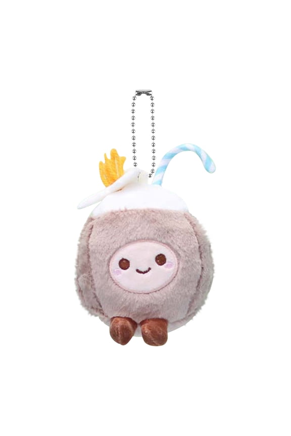 Cute Coconut Shaped Plush Doll Keychain, Super Soft Stuffed Plush Toy For All Ages, Ideal Gift And Decorative Ornament