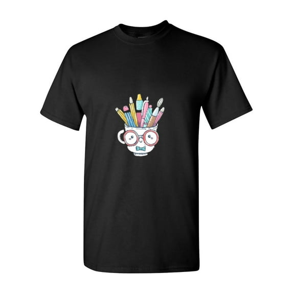Cute Coffee Cup Graphic For The First Day Back To School Unisex T-Shirt, for men & women, up to size 5XL