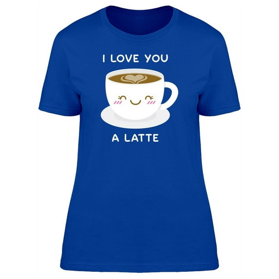 Cute Coffee Cup I Love U Quote T-Shirt Women -Image by Shutterstock, Female XX-Large