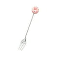 thumbnail image 1 of Cute Coffee Fork Stirring Fork Little Teaspoon Stainless Steel Sweet Donut Dessert Fork Mini Ice Cream Dessert Stirrers Cartoon Fork for Dessert (0.83"x4.88"), 1 of 5