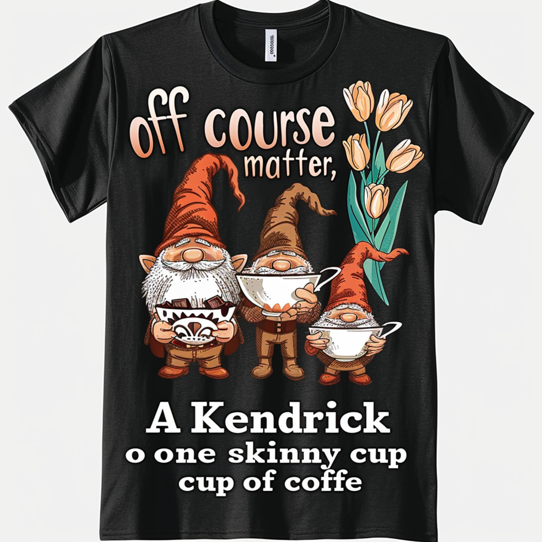 Cute Coffee Lovers TShirt Cottagecore Style Size Matters Design Black ...