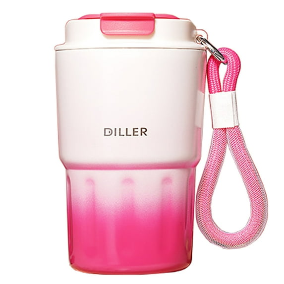 Cute Coffee Mug 12oz - Insulated Travel Coffee Mug,Spill Proof Bottle with Leakproof Lid,Vacuum Stainless Steel Thermos Coffee Tumblers, Reusable Coffee Cup for Kids and Women for Hot & Cold Drinks