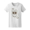 thumbnail image 1 of Cute Coffee Owl T-Shirt Women -Image by Shutterstock, Female XX-Large, 1 of 4