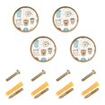 thumbnail image 1 of Cute Coffee and Desserts Pattern Cabinet Furniture Knobs Drawer Metal Pulls 1.26in Acrylic Zinc Alloy Dual Screw Set, 1 of 9