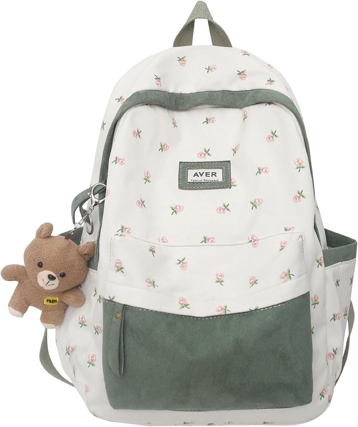 Cute College Style Bag Floral Print Kawaii Backpack Cottagecore ...