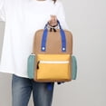 thumbnail image 1 of Cute Color Block Cloth Backpack for School and Everyday Use, 1 of 6
