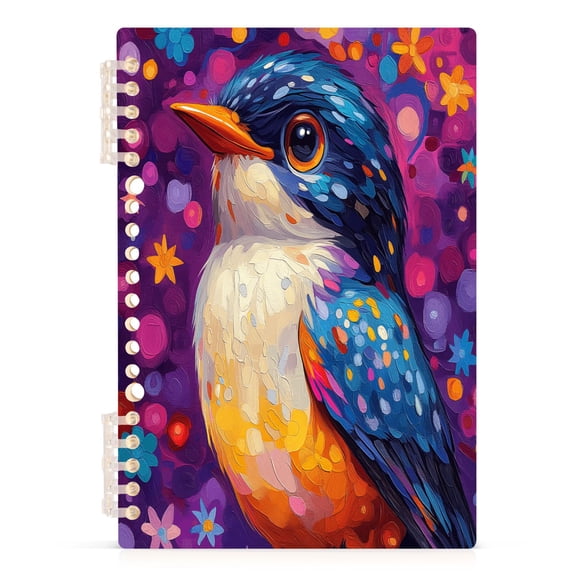 Cute Colorful Bbird Notebooks 1-subject Journal 60 Sheets A5 College Ruled Paper Detachable Ring 8.3"x5.7"